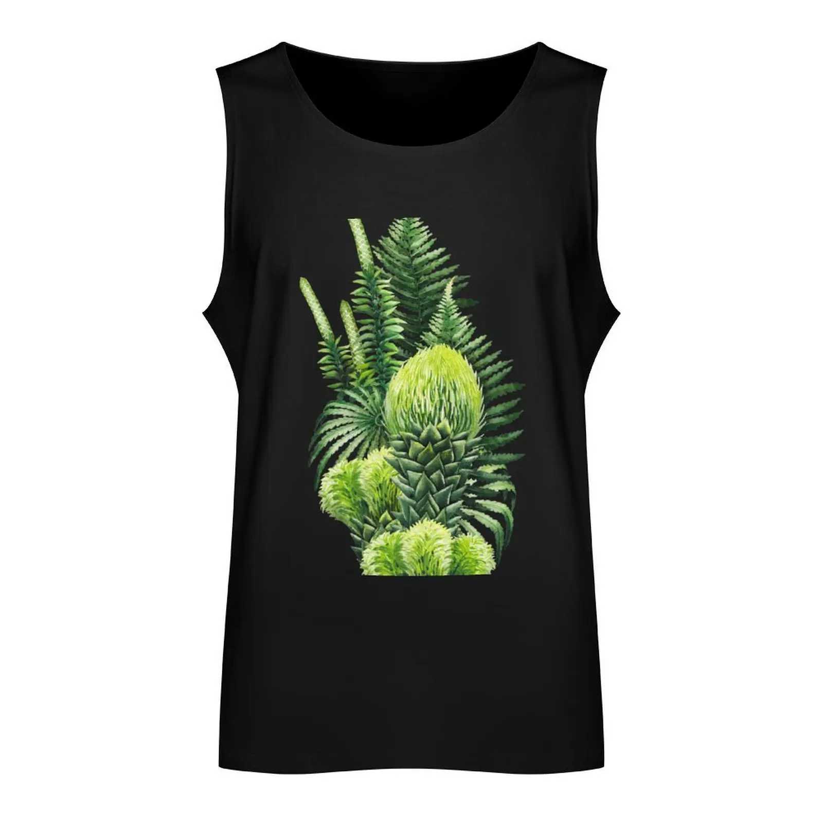 Watercolor prehistoric plants Tank Top t shirt Top summer