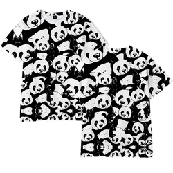 New Panda 3D Print T-Shirts Cute Animal Streetwear Men Women Fashion Oversized T Shirt Harajuku Male Tees Tops Boy Girl Clothing
