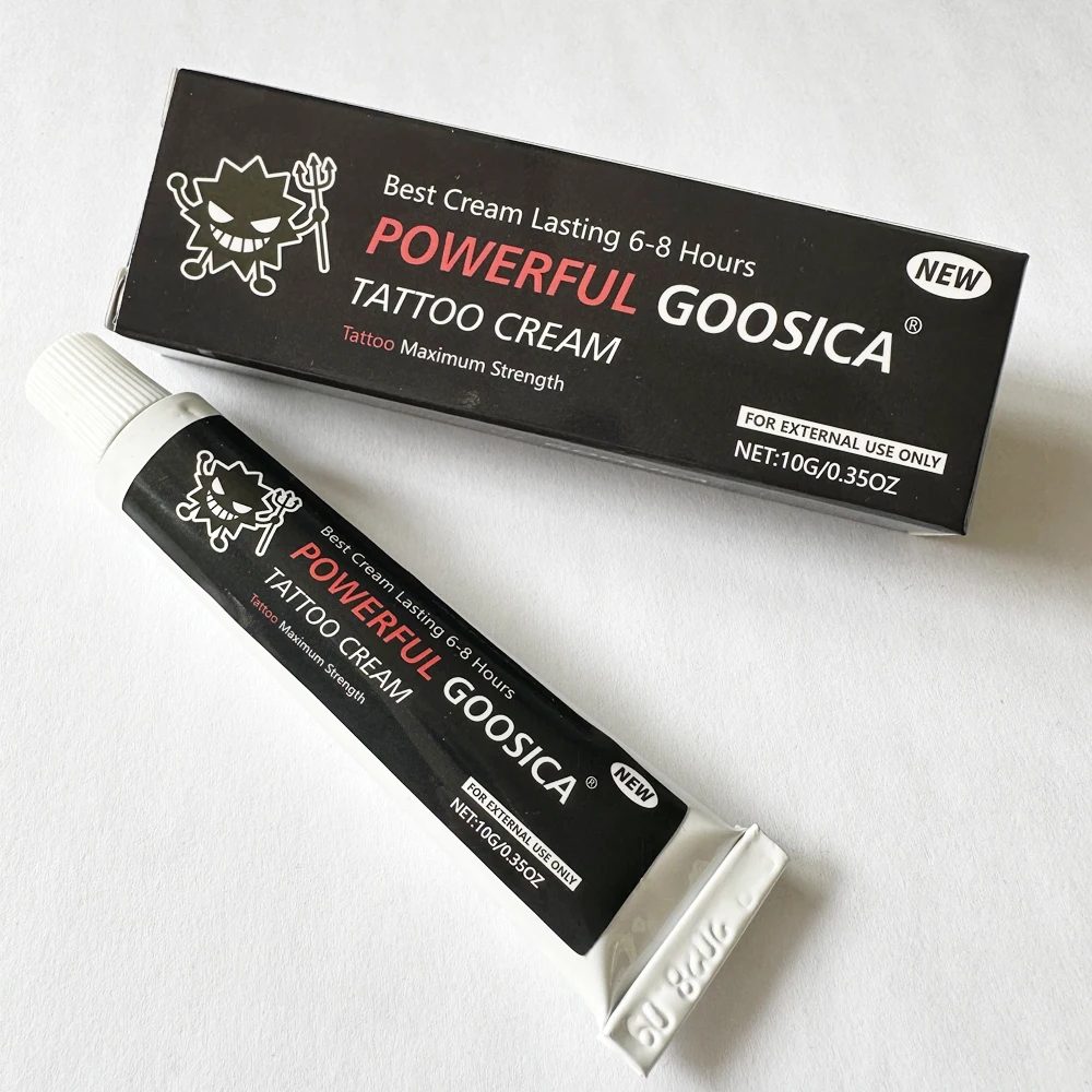 Original POWERFUL GOOSICA Tattoo Cream Before Permanent Makeup Microblading Piercing Eyebrow Lips Liner Accessories 10g