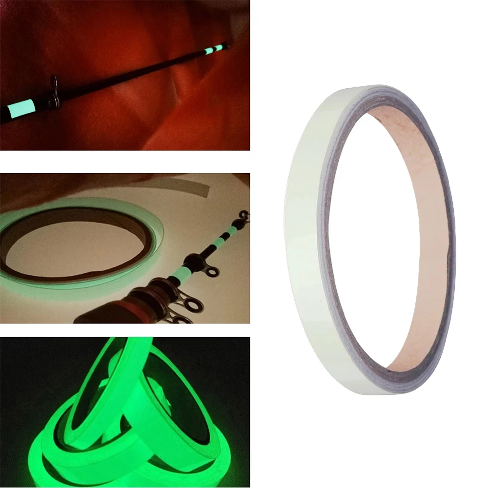 1m Glow Dark Luminescent Glow Self luminous Strip Warning Tape DIY Tape Self-adhesive Tape Fishing Rod Sticker Luminous Sticker