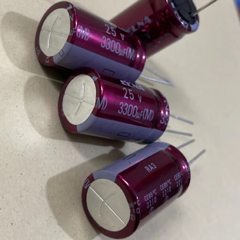 2Pcs/10Pcs ELNA 3300UF/25V Audio Capacitor RA3 Series 16x25mm 25V3300UF High-Quality Audio Electrolytic Capacitors