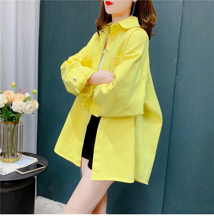 12+ معطف أطفال بناتي لربيع وخريف كاجوال مقاس كبير من قماش الدنيم فضفاض