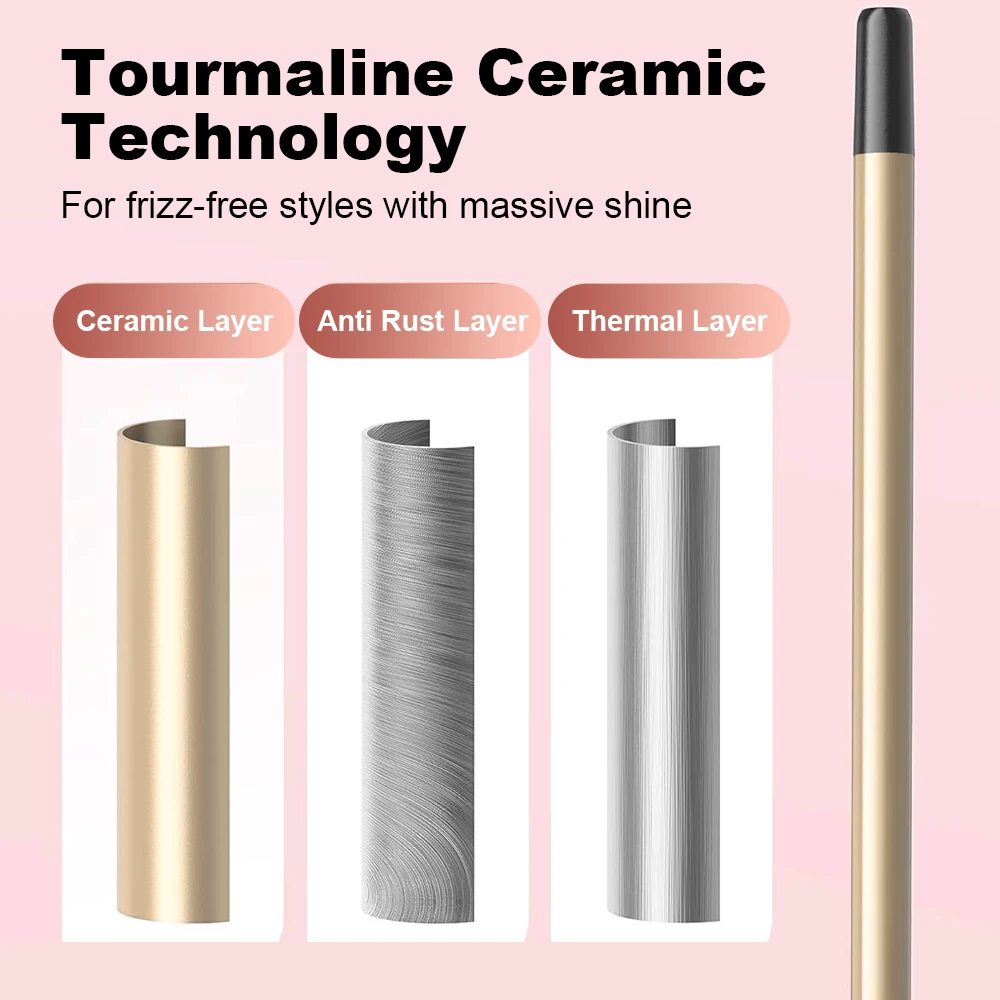 9 มม.ผม Curling Iron,ขนาดเล็ก Barrel Hair Curling Wand สําหรับผมสั้นและยาว, เซรามิค Wand Curling Iron ความร้อนทันที