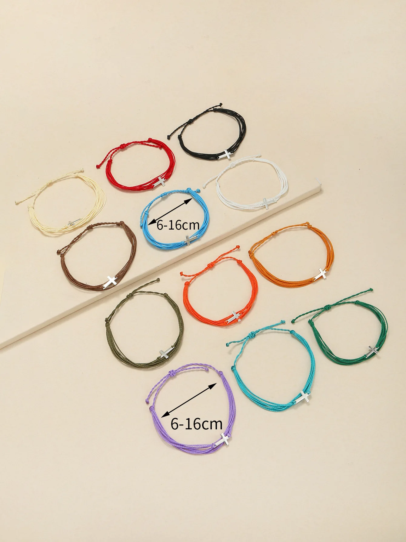 12 Pcs Friendship Cross Bracelet Bulk for Women Men Jesus Christian Handmade Christian Cross Bracelet Set