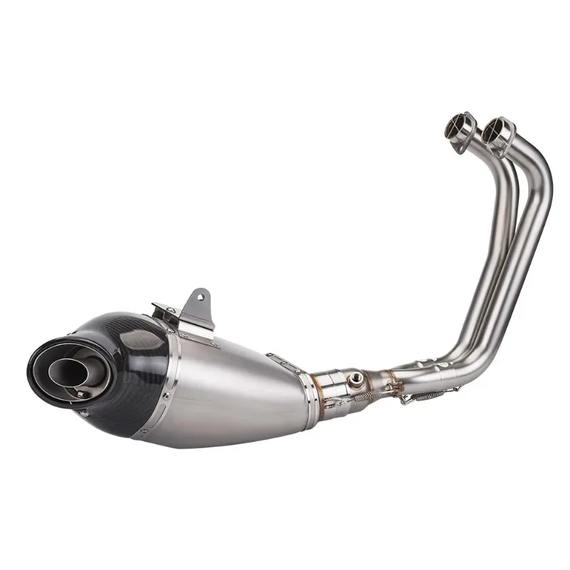 Stainless Steel Full Exhaust Muffler Racing Line Front Motorcycle Exhaust Tube Pipe for Yamaha R3 R25 2015-2023 New Condition