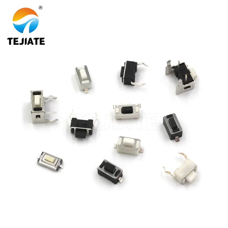 Touch switch 3*6*4.3MM 5mm 2-pin environmentally friendly copper foot micro-switch push button switch side plug-in patch