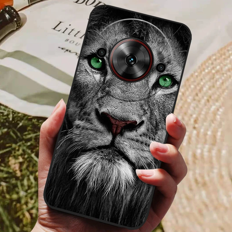 Funda For ZTE Nubia Focus 5G Case Cute Cat Cartoon Black Silicone Soft Phone Case For ZTE nubia Focus 5G Back Cover Case Bag