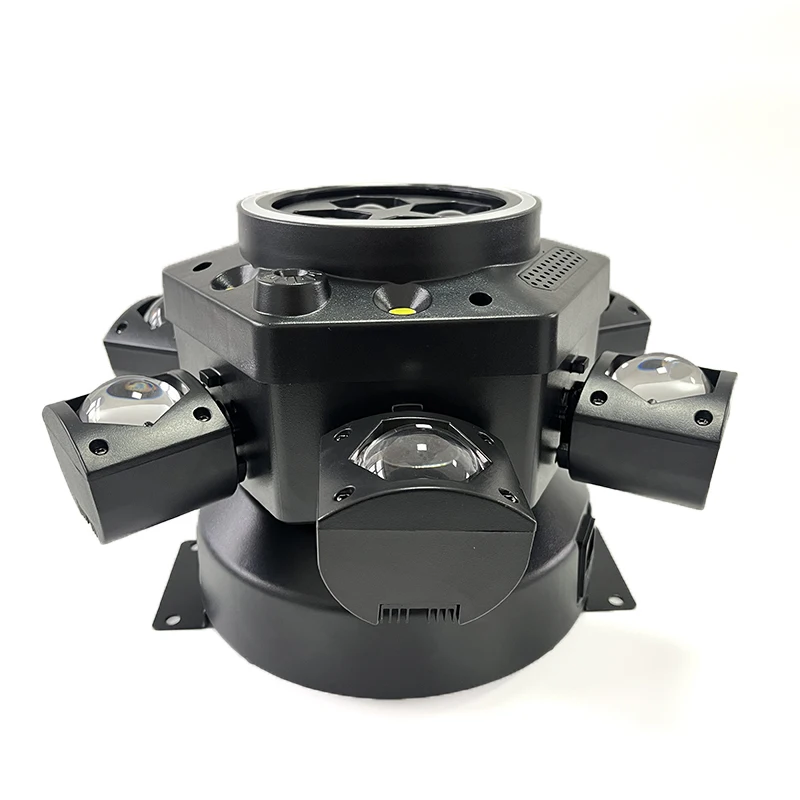 

НОВИНКА: Светодиодный прожектор с 6 вращающимися головками, лазерным и стробоскопическим эффектами, DMX-управлением, полноцветный, для сцены, дискотек, вечеринок и баров