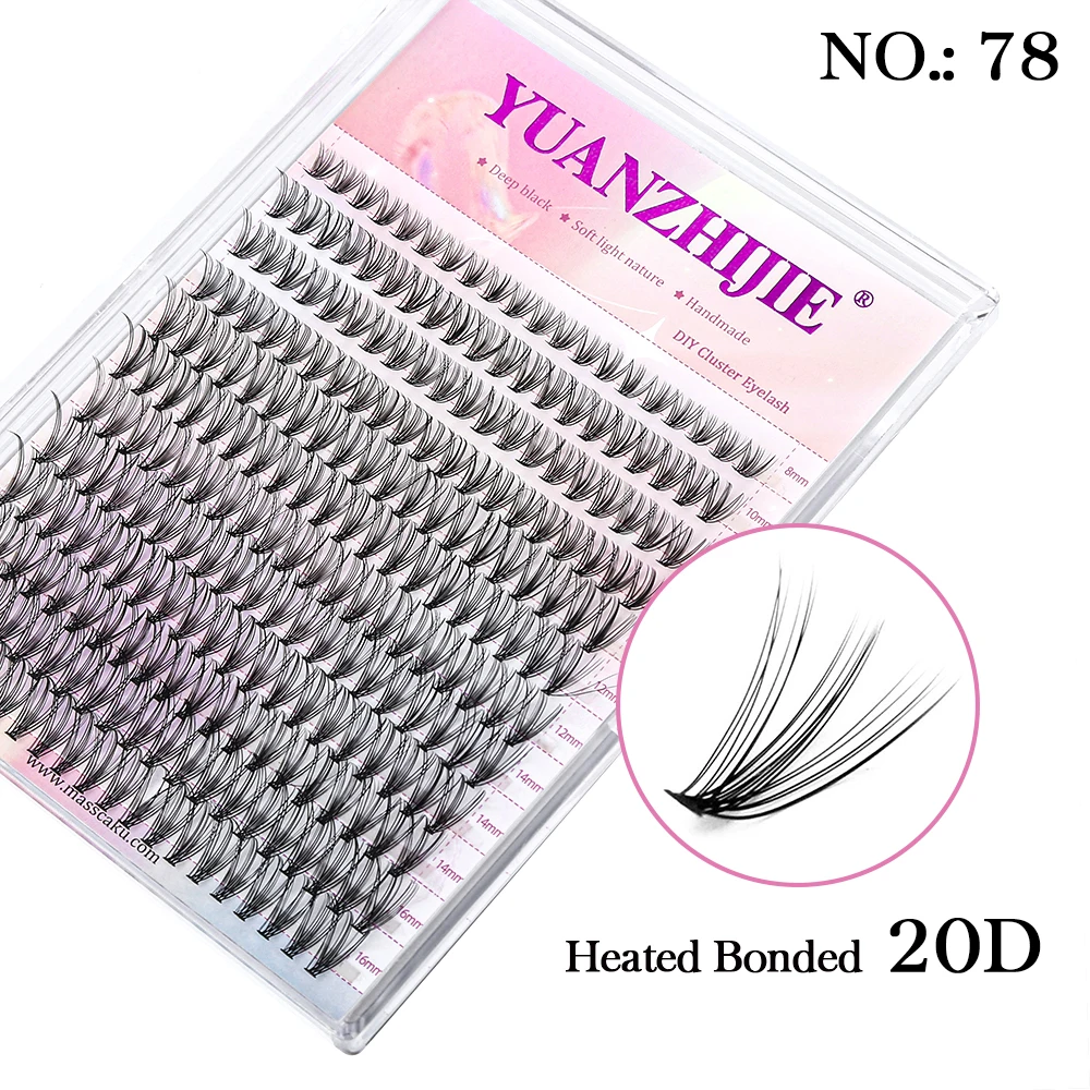 YUANZHIJIE 144 stks/doos 100% Handgemaakte DIY Wimpers Extension 8-16mm Mix Lengte Wimpers Gesegmenteerde Wimpers Bundel Lash