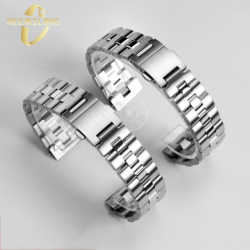 Stainless steel watchstrap 22mm High-quality Arc interface metal silver men watchband chain For Tag Heuer Monaco CBL2115/CBL2111