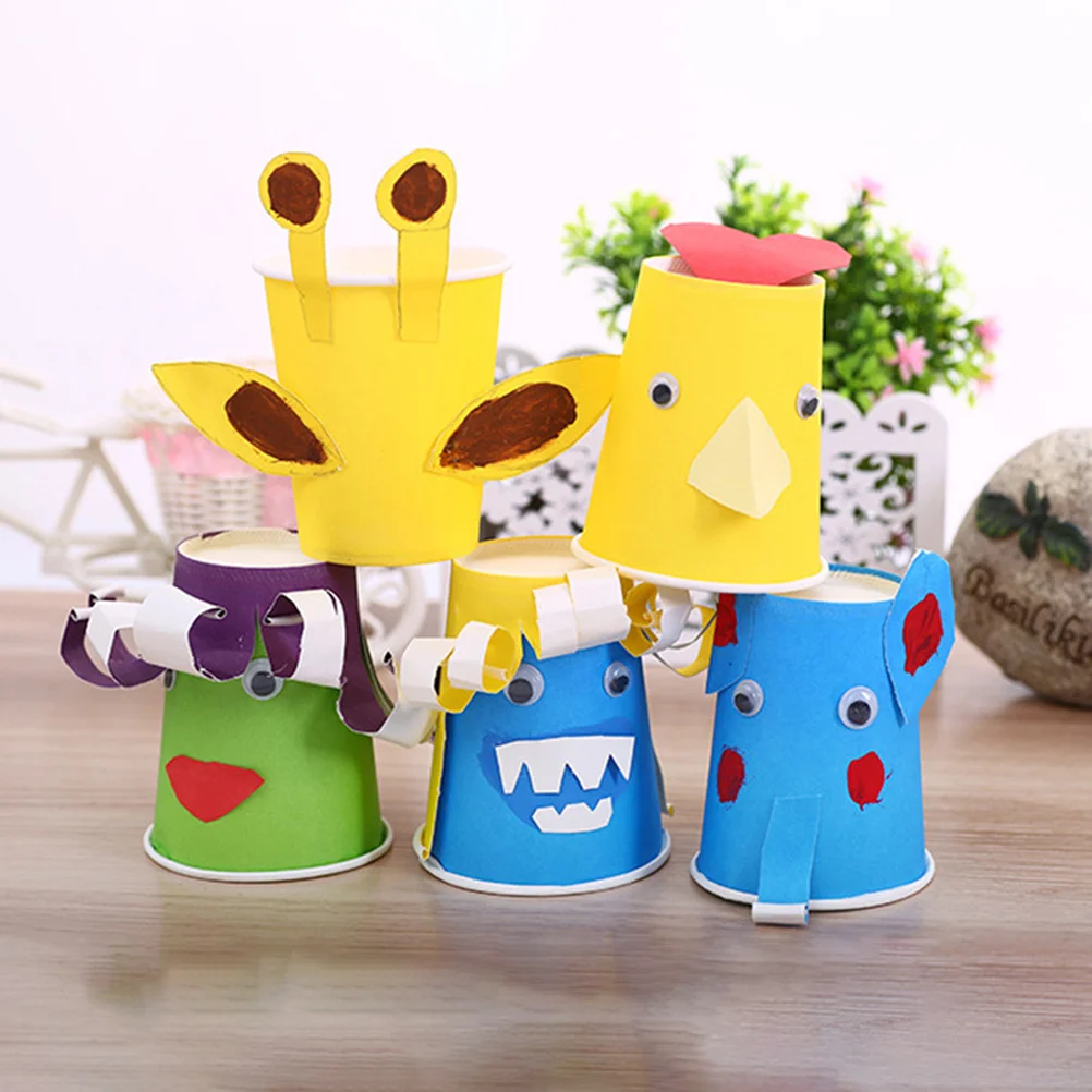 

100Pcs Colorful Paper Cups Disposable Party Drink Cups Eco Friendly Safe for DIY Crafts Holiday Wedding Events