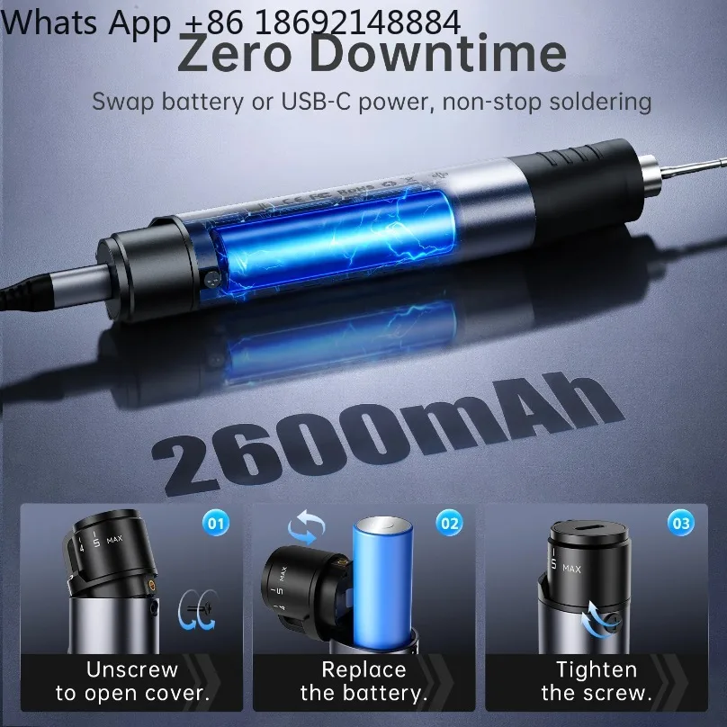 HS‑03 Cordless Portable Soldering Pen Constant‑Temperature Mini Welding Tool for Home Electronic Maintenance