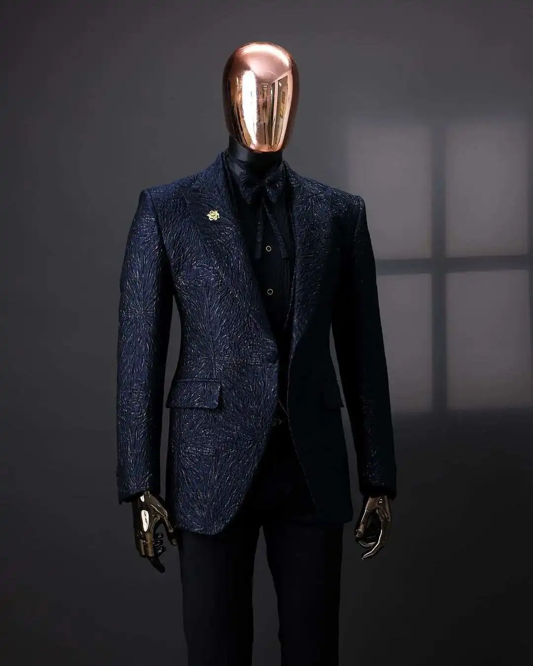 موضة الزفاف الرجال البدلة حفلة موسيقية البدلة 3-قطعة معطف المخملية سترة السراويل مصممة خصيصا العريس وصيف المناسبات الرسمية حسب الطلب #6