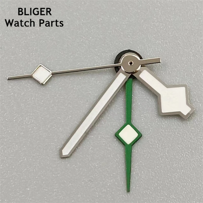 بليجر الملونة بتوقيت جرينتش الأيدي مؤشرات تناسب حركة NH34 ، الأخضر ساعة ذهبية مضيئة ، جديد ، 4 قطعة ، 2023