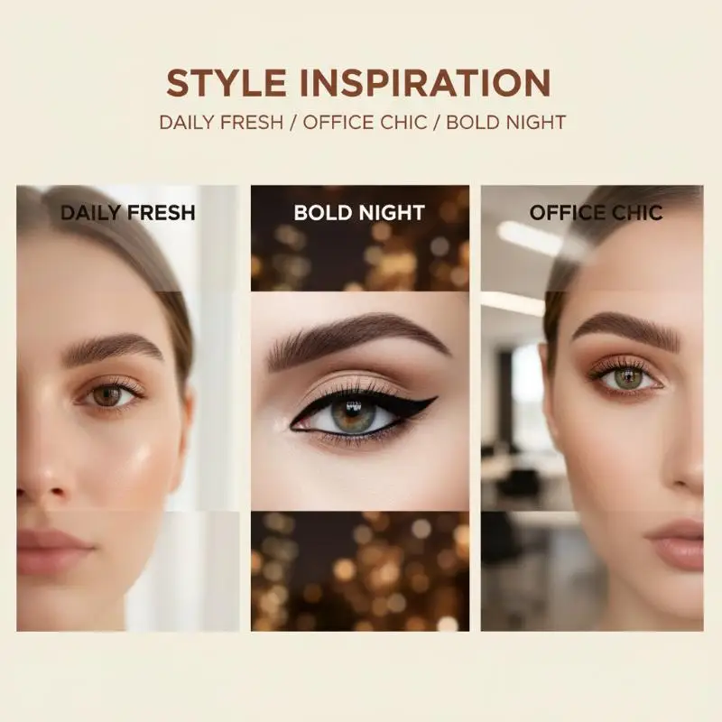 Double Ended Blade Eyebrow Brush Multi Purpose Angled Eyebrow Brush For Precise Eyebrow Makeup Eyeliner And Brow Styling