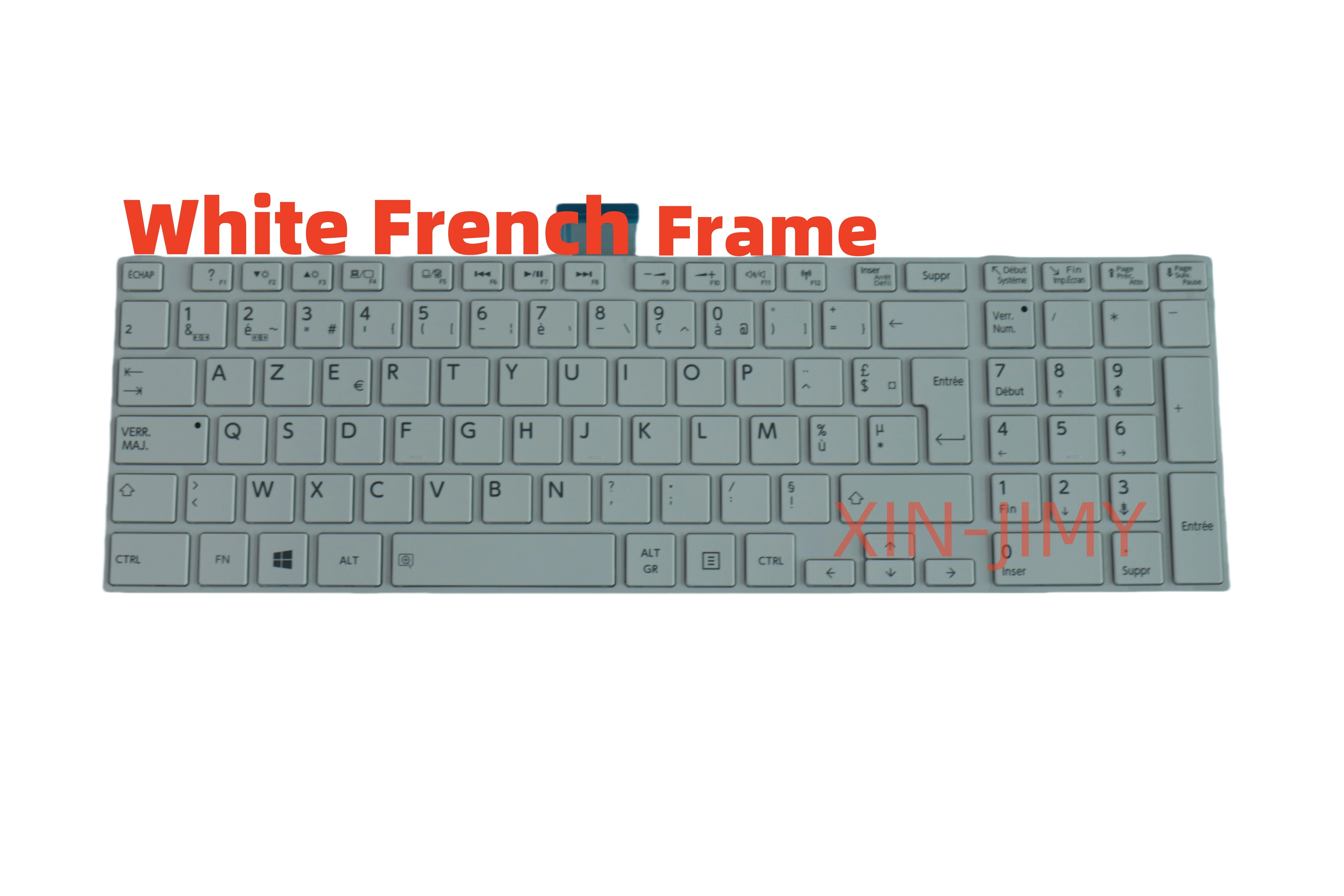

French FR Laptop Keyboard for Toshiba satelliteL875 L850 L850D L855 P850 S850 S855D L870 L950 L950D L955 L955D White with Frame