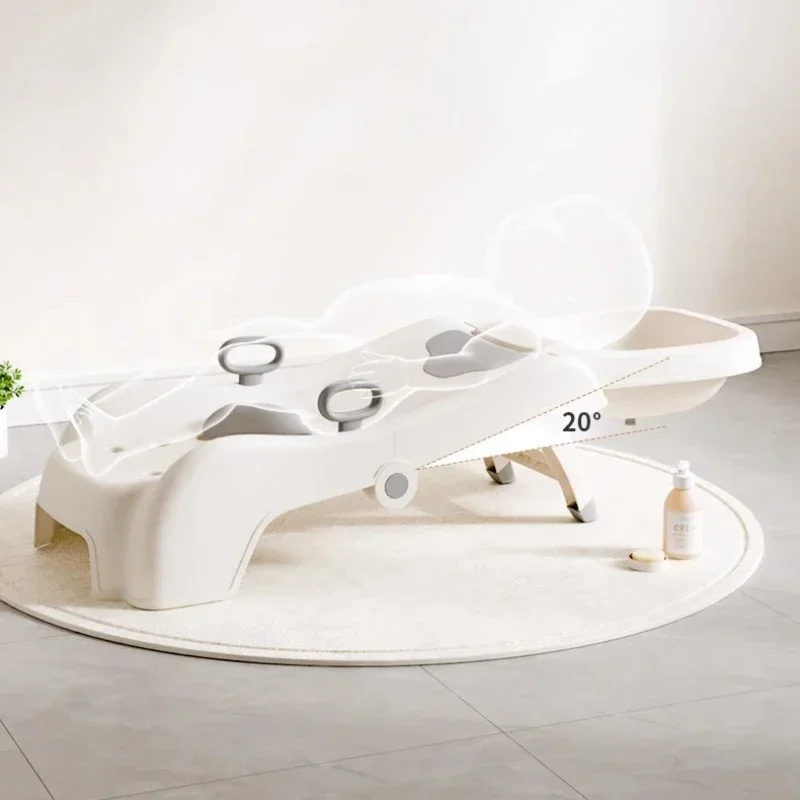Cama de champú de plástico para bebé, plegable, cuero cabelludo japonés, agua, Spa, lavabo de peluquería, silla profesional, muebles Sillon Peluqueria