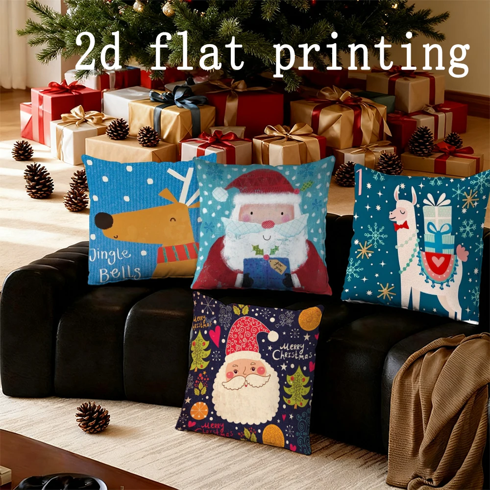

Home Decor Christmas-themed Funny Pillow Covers Suitable For Sofa Bedroom Car Pillow Cover Cushion Rectangular Back Cushion