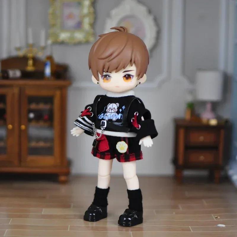 1/12 BJD boy doll replaces head and face OB11 doll hair and face mold For  GSC, Ymy Body, UFDOLL, Body 1/12Bjd Doll Accessories