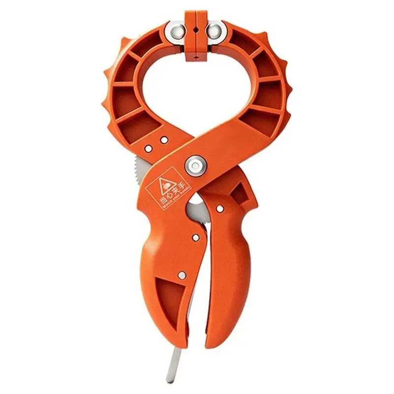 A74K-Woodworking Tool Fixed Clamp Strong Ratchet Clamp Secure Track Tightening Auxiliary Tool Wooden Fixing Tool Trumpet