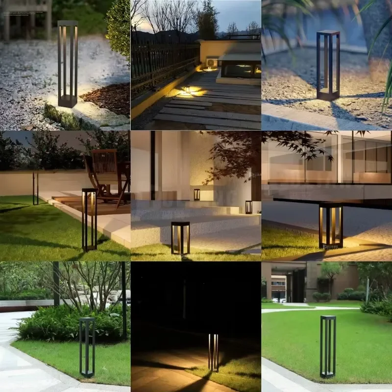 COB Chip LED Bollard Light IP65 Waterproof AC Power Outdoor Garden Landscape Lawn Lamp for Garden and Lawn Lighting