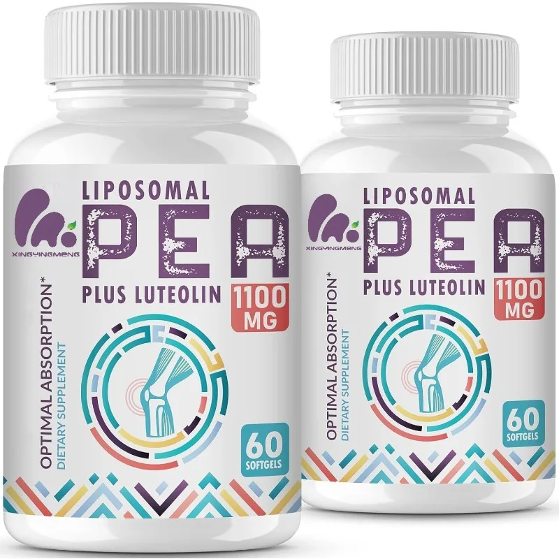 Liposome Palmitoyl Ethanolamide 1000 Mg, Luteolin 100 Mg Enhances Absorption and Bioavailability -60 Soft Capsules