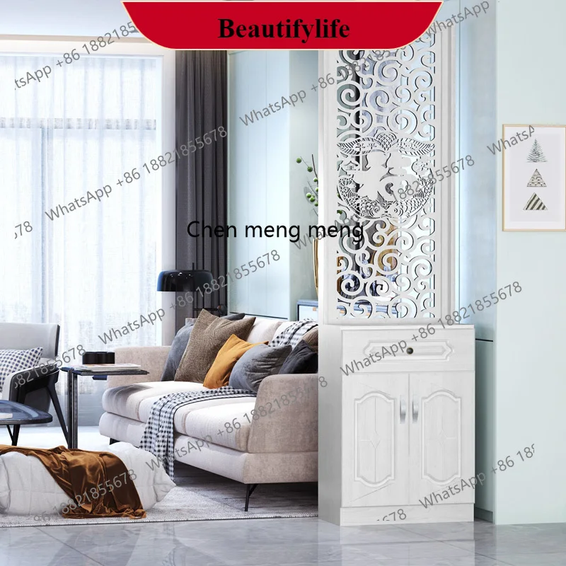 

G153 Chinese-style modern screen partition decoration European-style living room porch cabinet foyer cabinet hollow carving