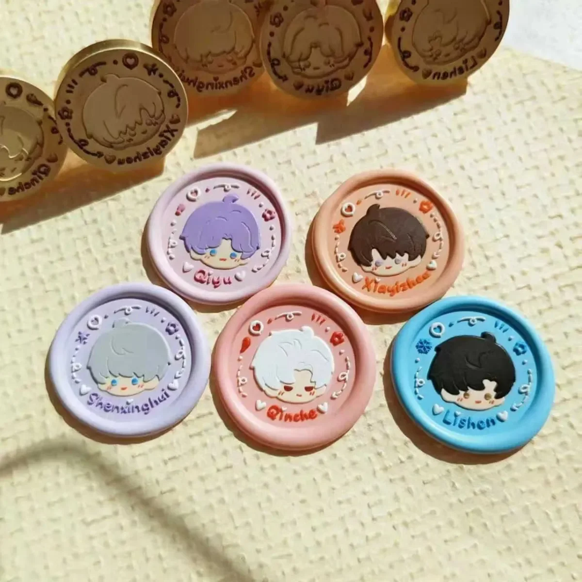 

Love and Deepspace Xavier Rafayel Sylus Cosplay Q-version seal stamp Complete set of seals ornament Accessories birthday gift