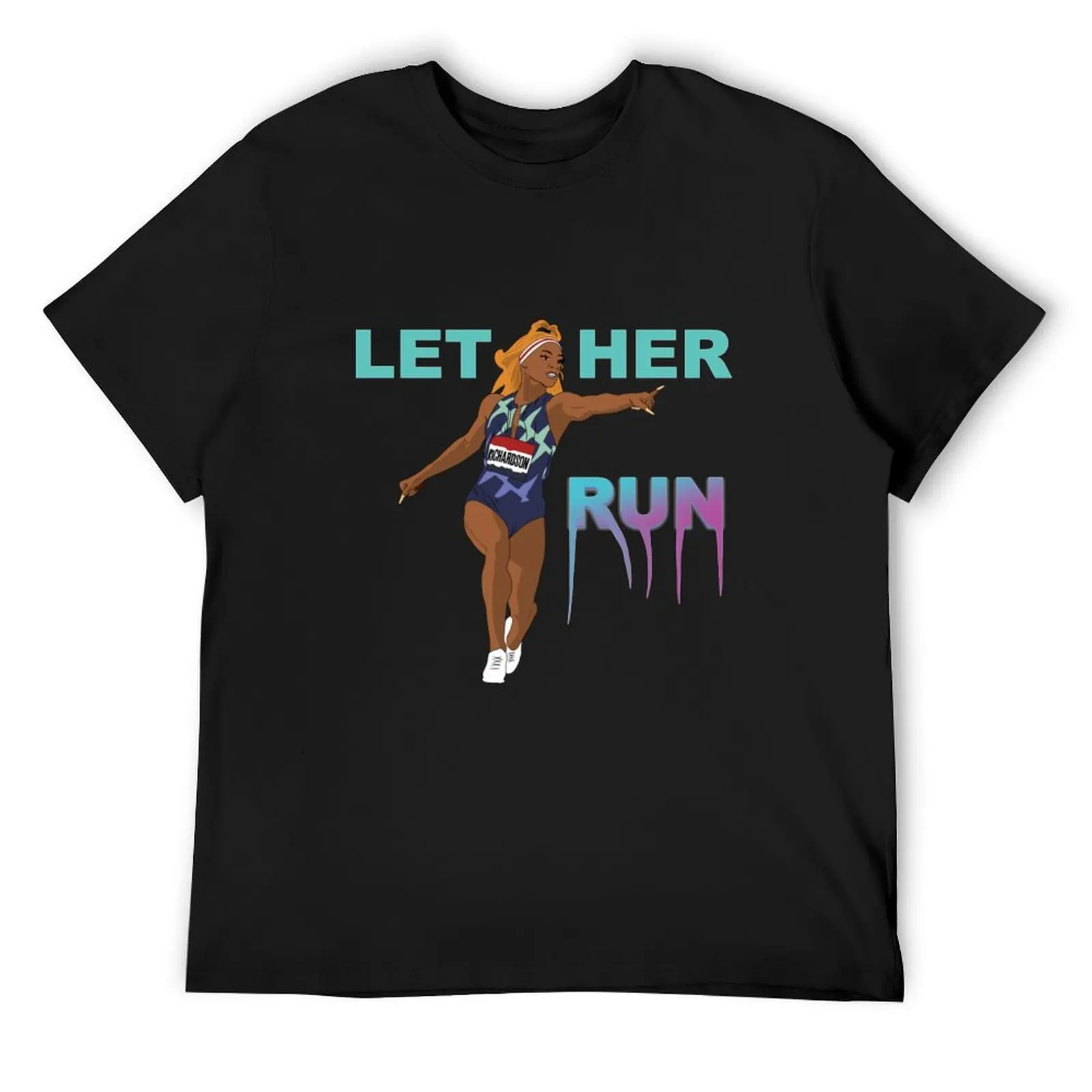 

Sha'Carri Richardson Let Her Run T-Shirt vintage clothes cute clothes plus size men clothing