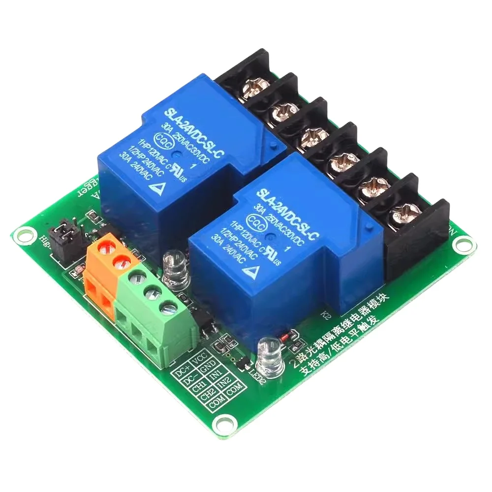 2-channel/4-channel 30A high and low level relay module 5V/12V/24V smart home PLC automation control