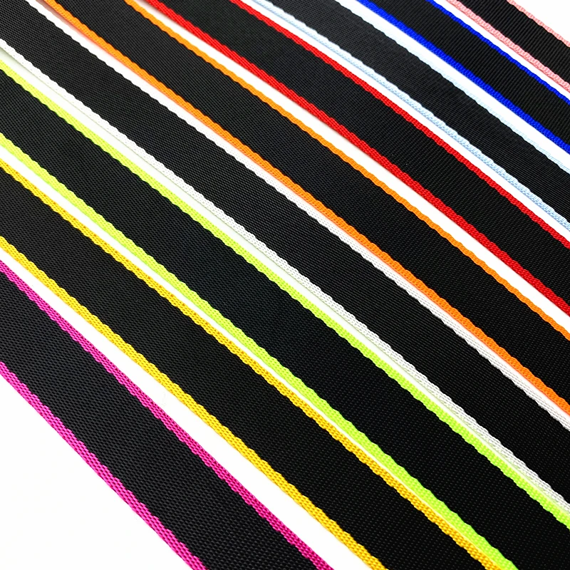 2 Yards/lot 20mm Polyester Nylon Webbing Color Watch Ribbon Backpack Strap Badge 