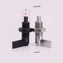 Knob Plunger/Self-Locking l-Shaped Indexing Pin Fine Thread Stop Spring Positioning Pin