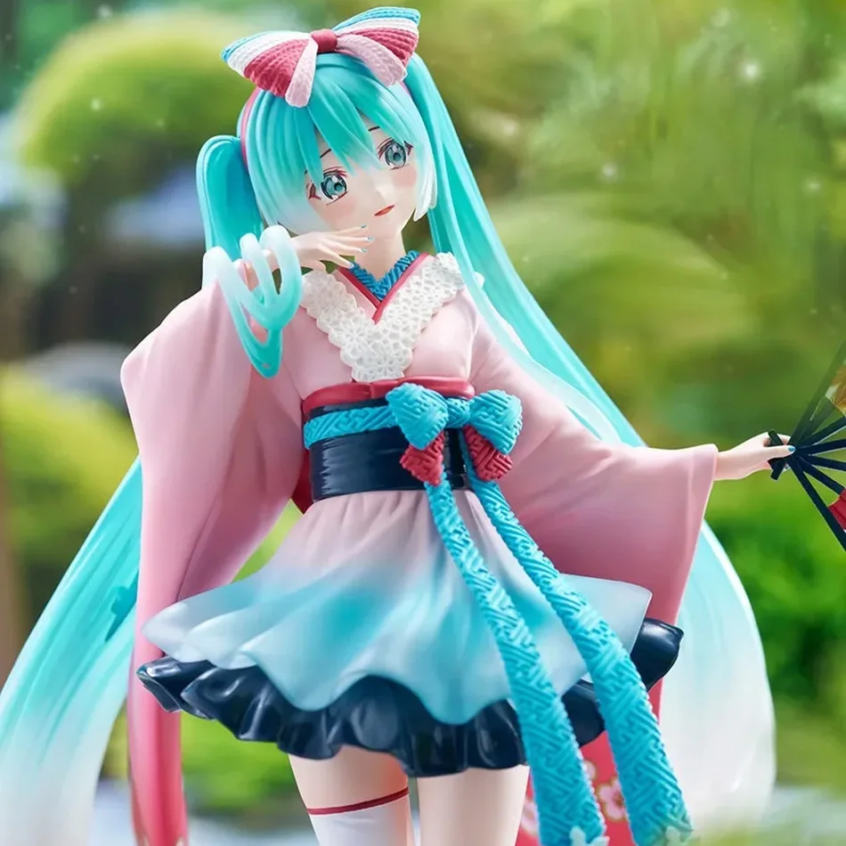 20cm moda Hatsune Miku figura de Anime Kimono Hatsune Miku figuras de acción Kawaii chica estatuilla PVC colección modelo Juguetes