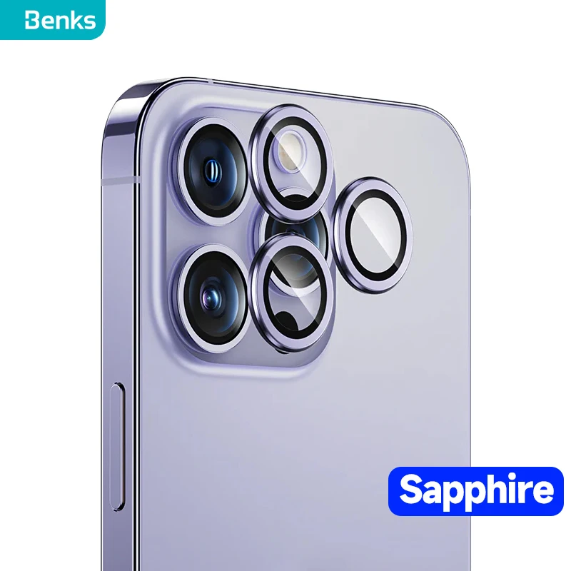 Benks-Sapphire Lens Protector, Scratch Resistant Rear Camera Lens Circle Circle, Apple iPhone 14 Plus, 14 Pro Max, HD