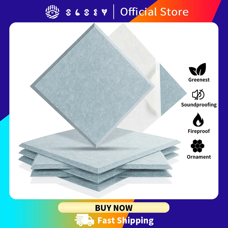 

NEW 2022 Wall Covering Panels 6 Pcs Studio Accessories High Density Acoustics Soundproof 3d Self-adhesive Soundproofing Panels