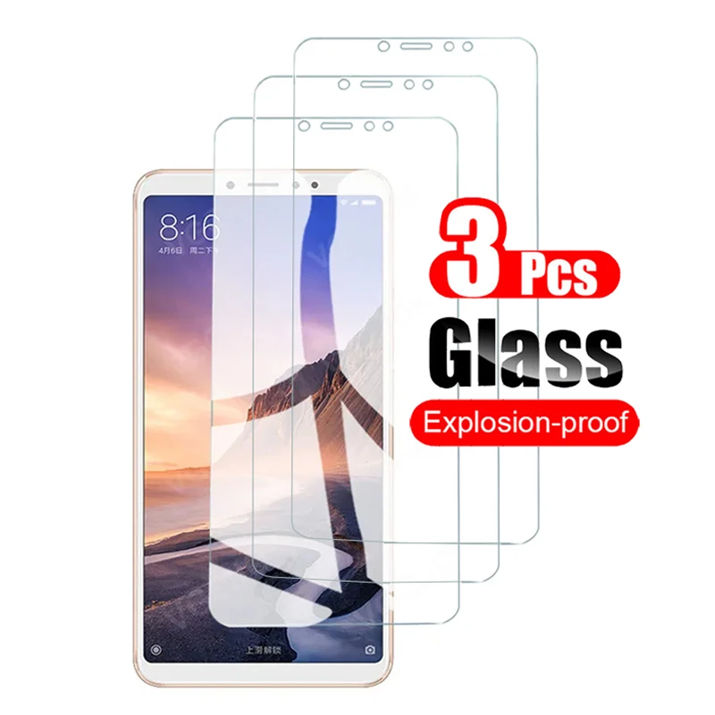 3Pcs Tempered Glass For Xiaomi Mi 6X A2 Screen Protector Guard Protective Film On For Xiaomi Mi A2 6X Anti Scratch Glass Shield