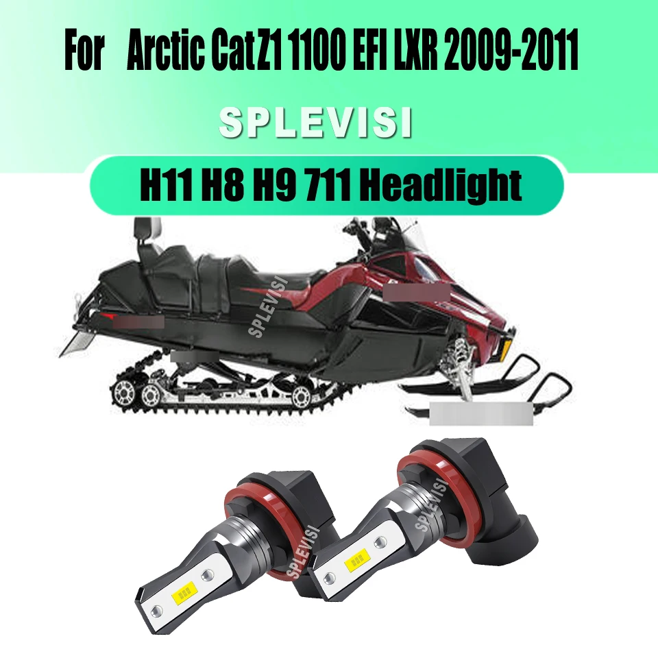 

H11 H8 H9 White LED High Beam Headlight Bulbs - Xenon White Natural Night Vision For Arctic Cat Z1 1100 EFI LXR 2009 2010 2011