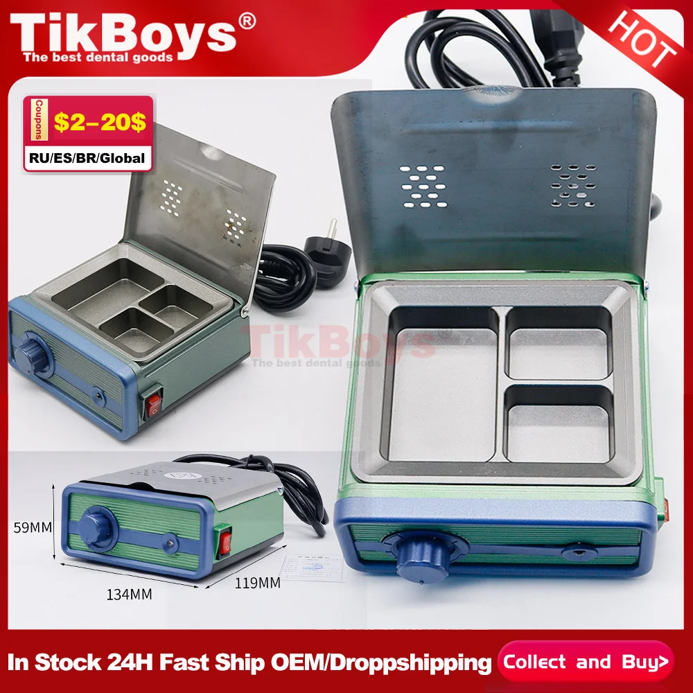 

Нагреватель для зуботехнического воска, трехсекционный, с автоматическим контролем температуры, для лабораторного использования, инструмент для гравировки