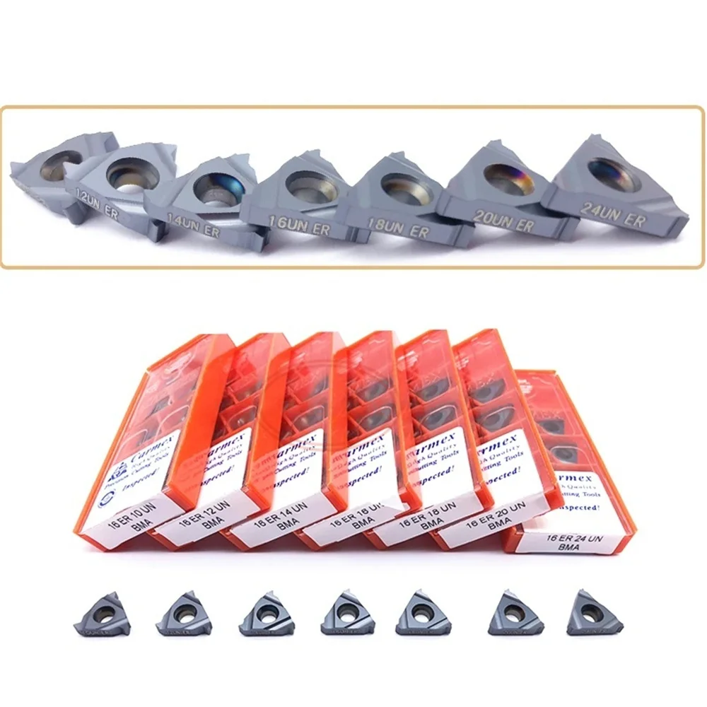 

Carmex 16ER 16IR 10UN 11UN 12UN 14UN 16UN 18UN 20UN 24UN 28UN Carbide insert, 16ER 16IR Threading Inserts