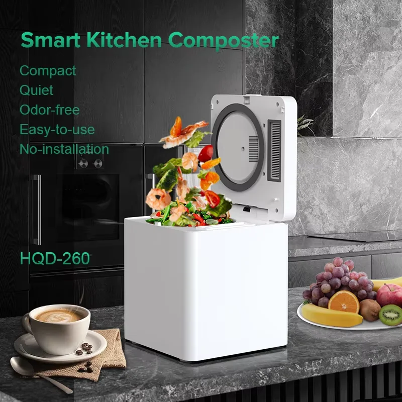 Smart Electric Stainless Steel Kitchen Waste Cycler 2.5L Composter 35dB Low Noise Multigrind Technology DC Motor Fertilizer