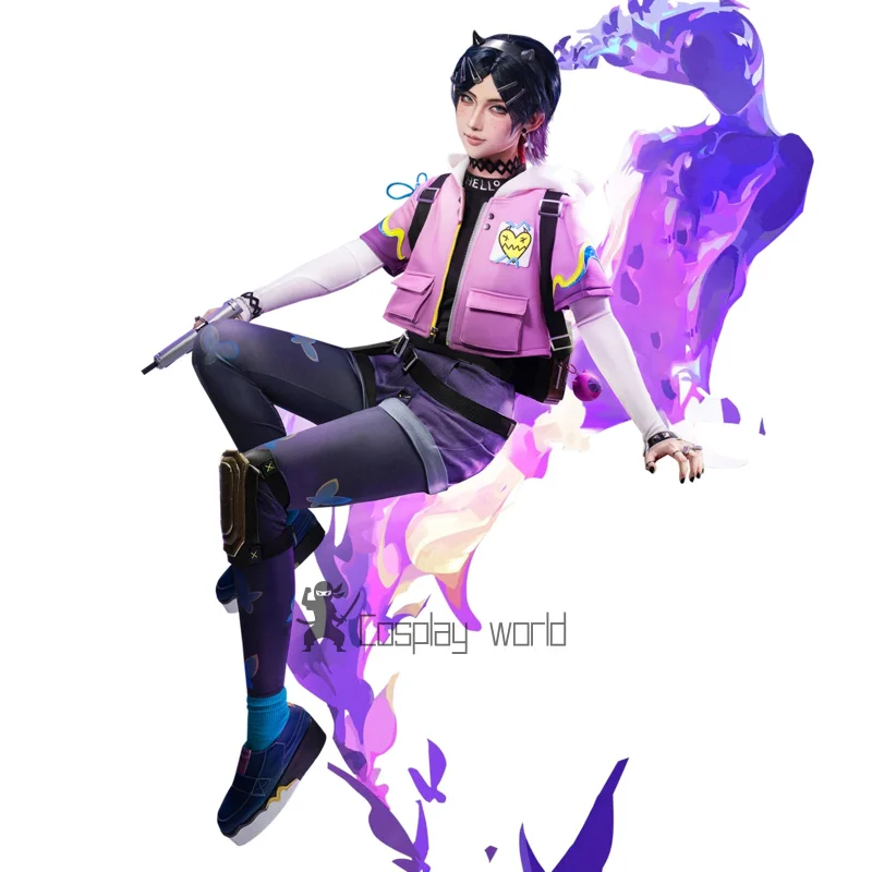 

Новая игра Clove, карнавальный костюм VALORANT, куртка, брюки, униформа, Хэллоуин, карнавал, вечеринка, Рождественская одежда для ролевых игр, одежда