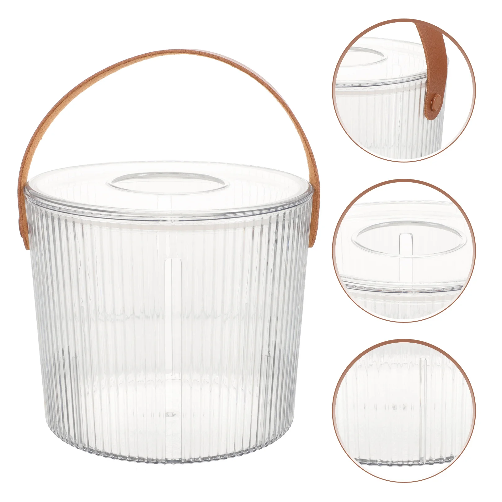 

Tissue Storage Box 3-Slot Multi-Use Tissue Holder Cylindrical Room Dining Table Coffee Table Desktop Decoration