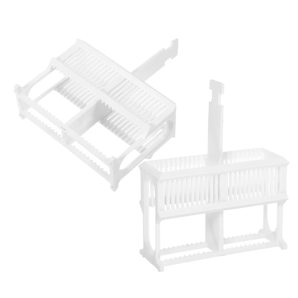 

2pcs Laboratory Microscope Slide Holder Plastic Staining Rack For Experiment Medical Educational Use Reusable Large Capacity