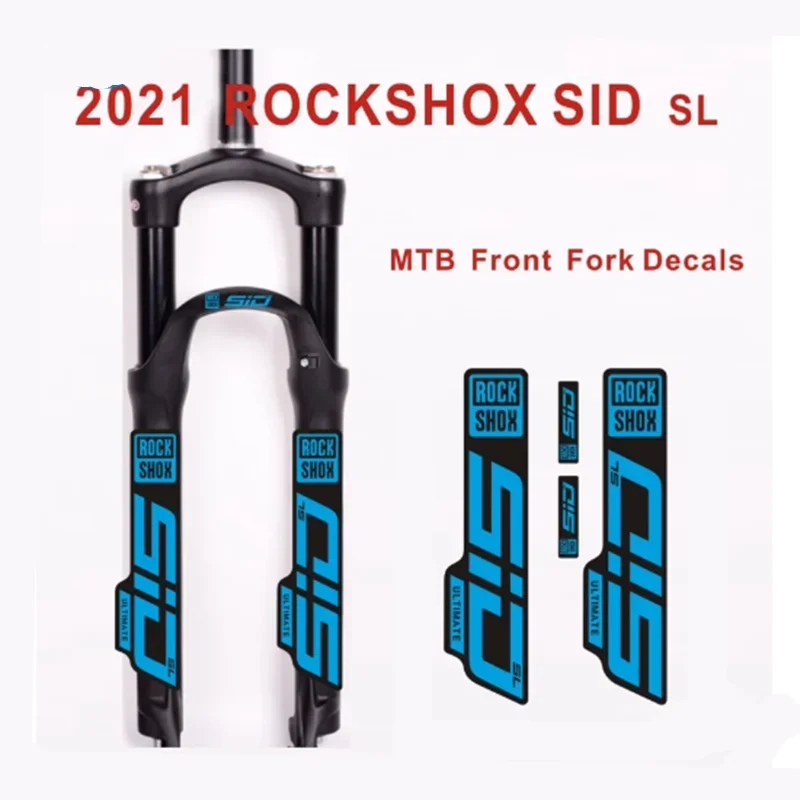 Bicycle Front Fork Stickers for 2021 ROCK SHOX SID Sl Waterproof Sunscreen Antifade Mountain Bike Cycling Decals