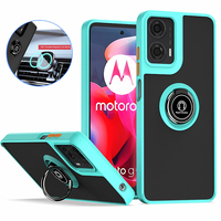 Armor Clear Hard PC Back Cover For Motorola Moto G04 E14 G24 G04S Case Shockproof Matte With Ring Stand Coque for Moto G 24 G 04