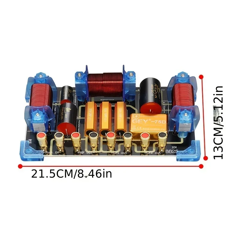 Alto-falantes de som profissionais 1800w, divisor de frequência de 3 vias, caixa de som poderosa, acessórios de dj, pontas para alto-falantes de 15 tamanhos