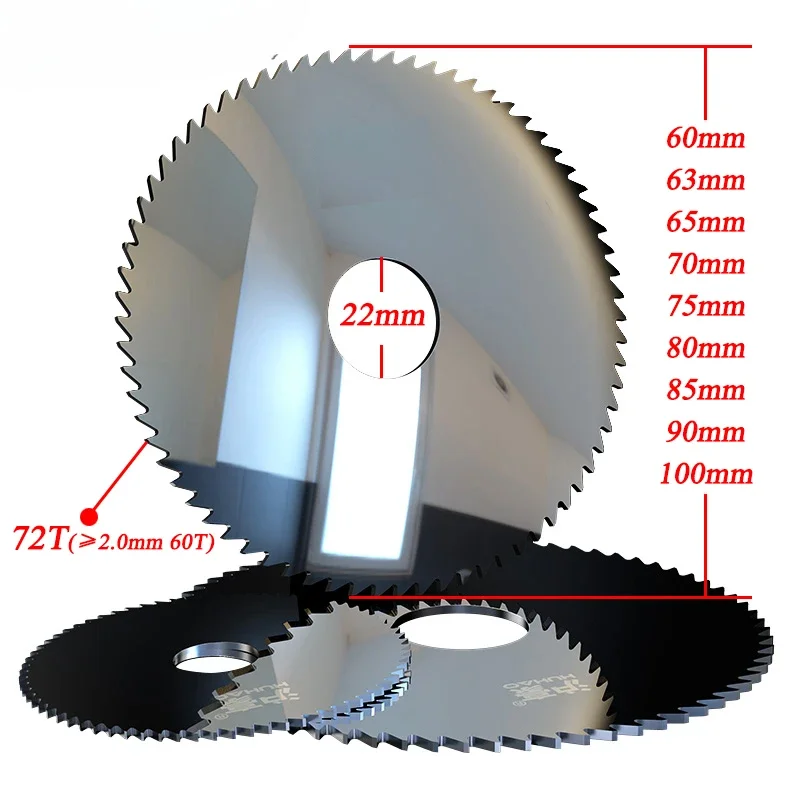 Pisau gergaji baja Tungsten 60 70 80 90 100mm, pisau gergaji baja Tungsten 85mm, pisau penggilingan karbida Sliod, pisau gergaji 22mm