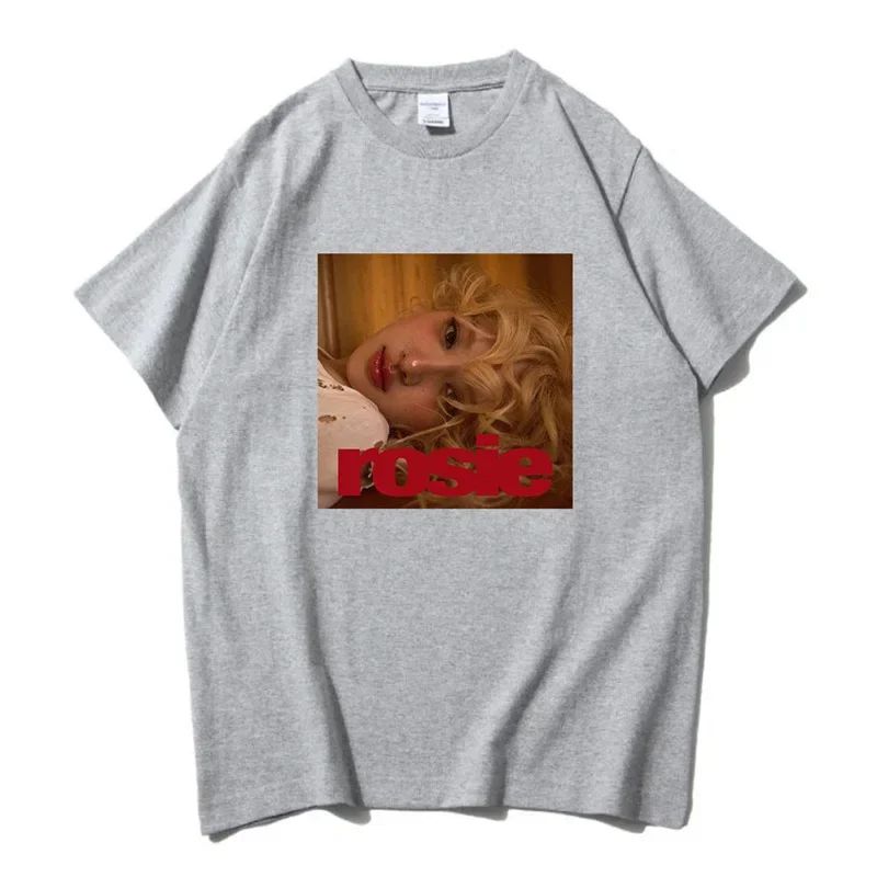 ROSÉ Rosie ألبوم الجرافيك تي شيرت APT الإضاءة قصيرة S الرجال تنفس تي شيرت مخطط لجميع المواسم ملابس الشارع الشهير غير رسمية #3