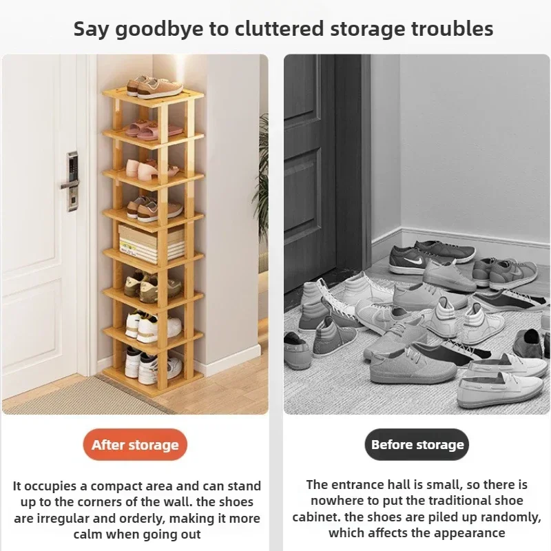 Meuble à chaussures multicouche élégant pour la maison, gain de place, idéal pour maison de location, rangement économique pour chaussures