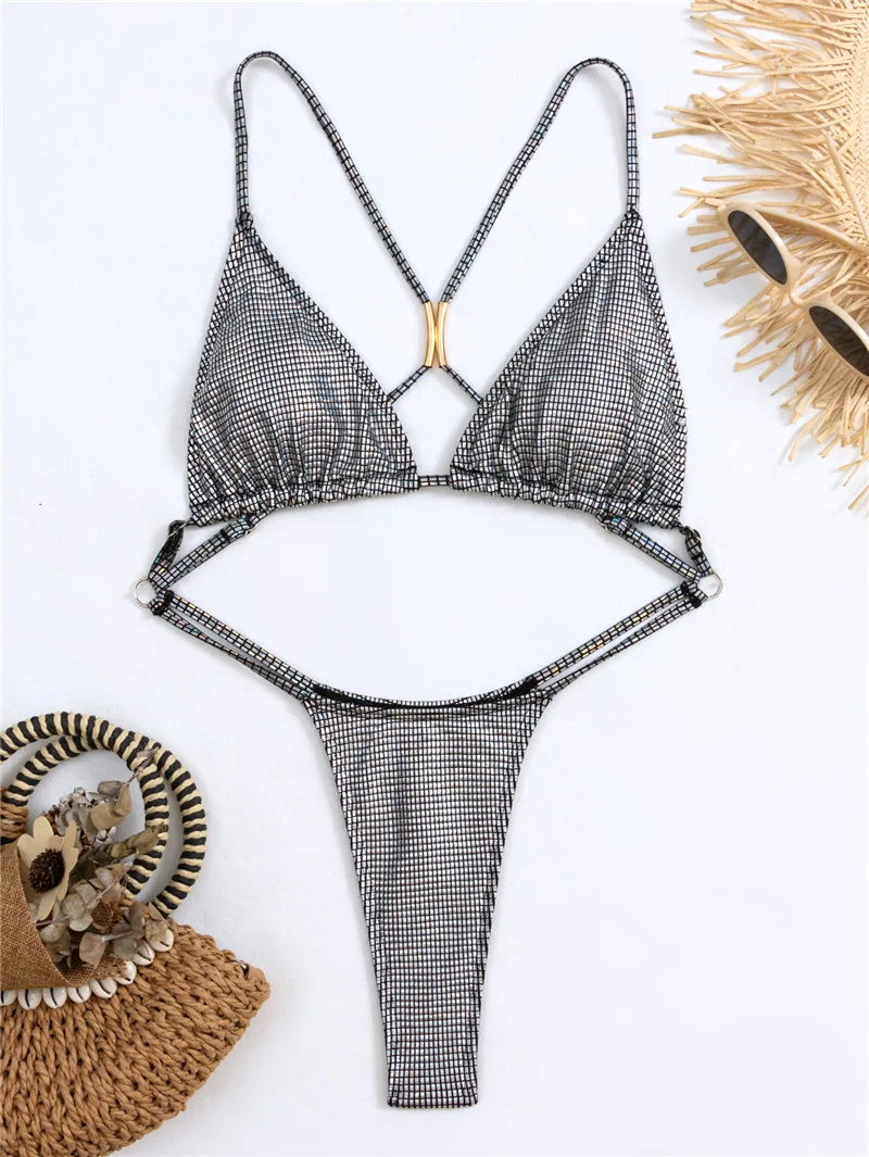 2026 Hollow Sexy Swimwear Women Backless Swimsuit Mujer Trikini Maio Biquini Maillot Femme Badpak  Monokini